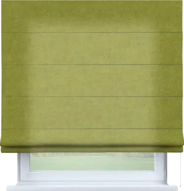 Римская штора «Кортин», канвас зелёное яблоко, для проёма