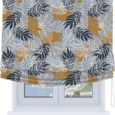 Римская штора Soft с мягкими складками, «Тропический остров»