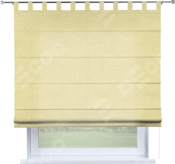 Римская штора на петлях «Кортин», ткань софт однотонный молочный