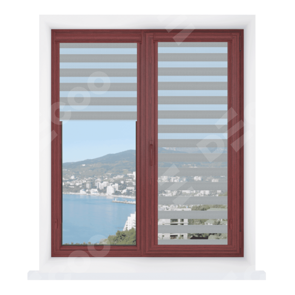 Рулонная штора День-ночь Уни 2 Metalic серебро