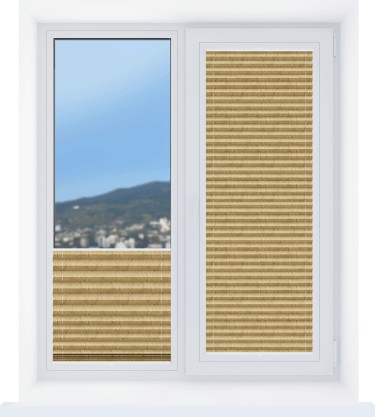 Штора плиссе Краш перламутр бежевый