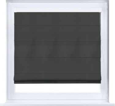 Римская штора «Кортин» кассетная, ткань бархат серый