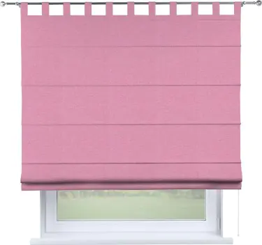Римская штора на петлях «Кортин», ткань лён димаут, розовый
