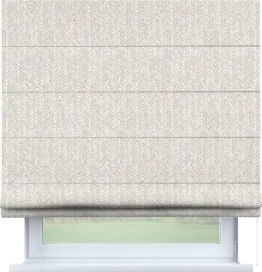 Римская штора «Кортин» для проема «Узор «Ёлочка» бежевый»