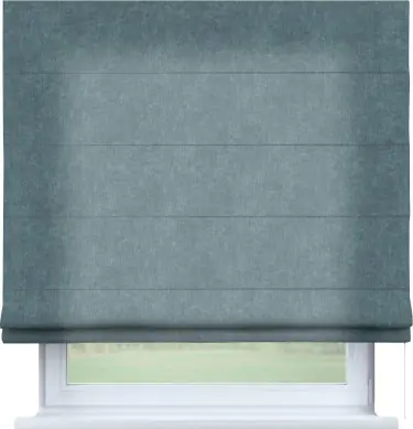 Римская штора «Кортин», канвас серо-голубой, для проёма