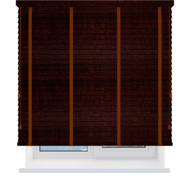 Деревянные жалюзи с тесьмой 50 мм. махагон