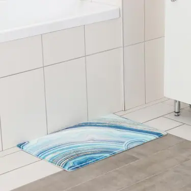 Коврик Доляна «Камень», 40×60 см, цвет голубой