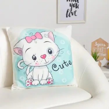 Наволочка декоративная Крошка Я «Котеночек», размер 40х40 см