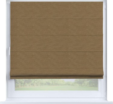Римская штора «Кортин» на створку, ткань лён димаут, коричневый
