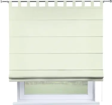 Римская штора «Кортин», канвас сливочный, на петлях