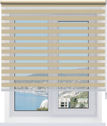 Рулонная штора День-ночь Elsa ВО бежевый