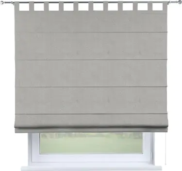 Римская штора на петлях «Кортин», ткань блэкаут с блеском тёмно-серый