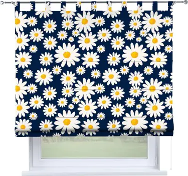 Римская штора на петлях «Яркие ромашки»