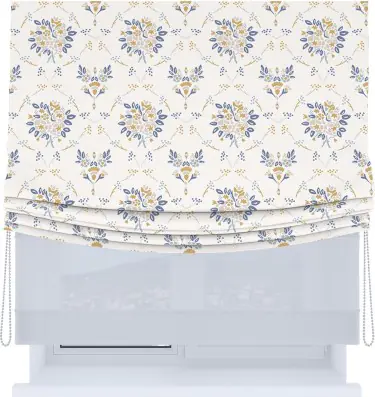 Римская штора «Кортин», день-ночь с мягкими складками, «Французский цветок»