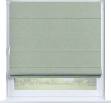 Римская штора «Кортин» на створку, ткань блэкаут однотонный, светло-серый