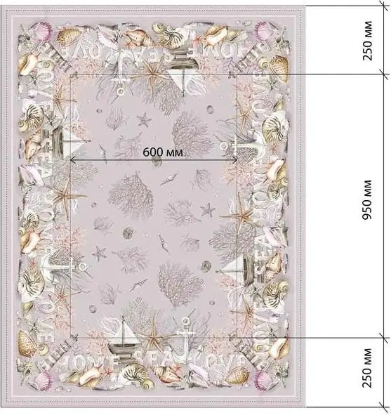 Скатерть Этель «Коралловый риф» 220х145см +/-3см, 100% хл, саржа 190 гр/м2