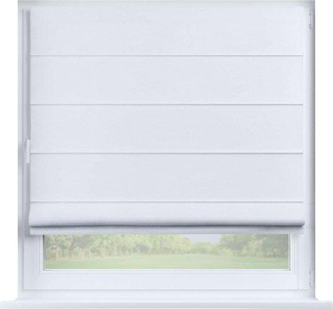 Римская штора «Кортин» на створку, ткань вельвет дымчато-белый