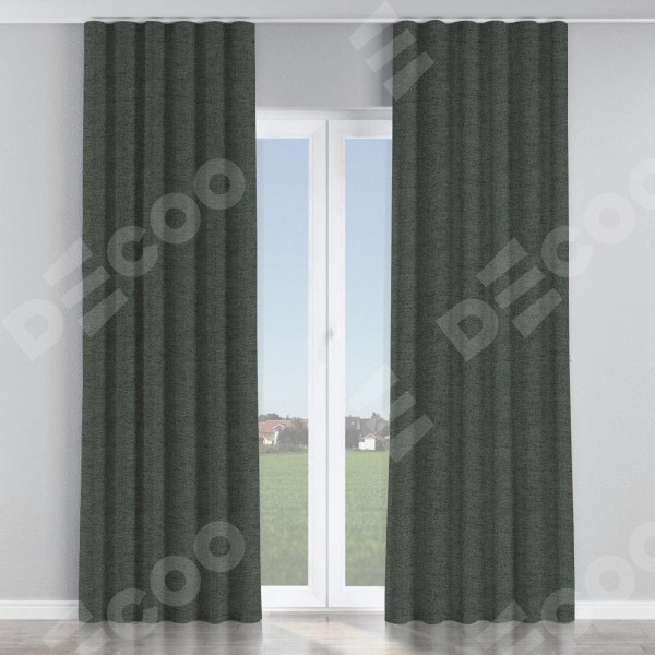 Комплект штор на тесьме «Волна», стиф димаут графит