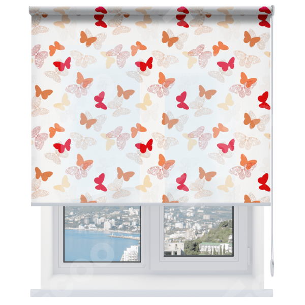 Рулонная штора Бабочки 03
