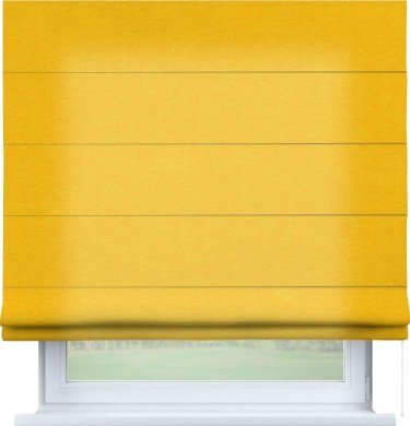 Римская штора «Кортин», канвас желтый, для проёма