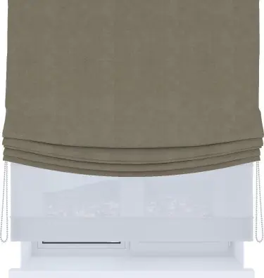 Римская штора «Кортин», день-ночь с мягкими складками, бархат ария