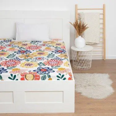 Простыня на резинке LoveLife 160*200*25см, "Summer time", 100% хлопок, сатин, 125г/м²