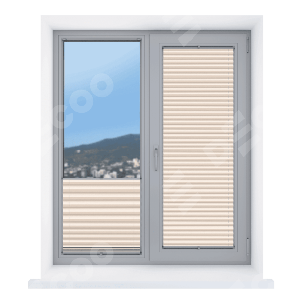 Штора плиссе ткань Жемчуг светло-розовый