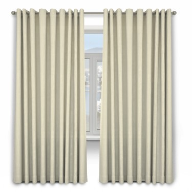 Шторы на люверсах ткань блэкаут однотонный, бежевый