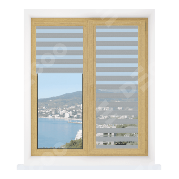 Рулонная штора День-ночь Уни 2 Metalic серебро