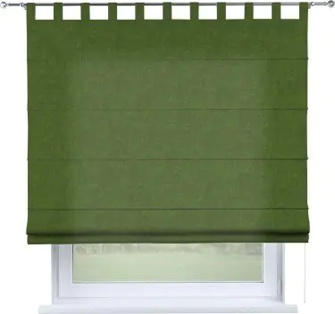 Римская штора «Кортин», канвас трава, на петлях