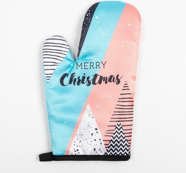 Кух. набор 2 пр. Доляна "Merry Christmas" прих. 17*17 см, вареж. 26*16 см,100% п/э