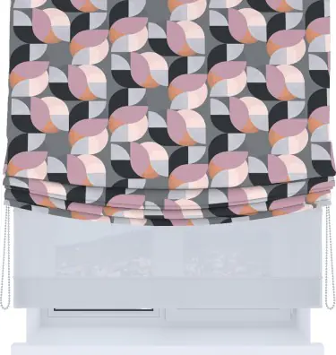 Римская штора «Кортин», день-ночь с мягкими складками, «Абстрактный узор»