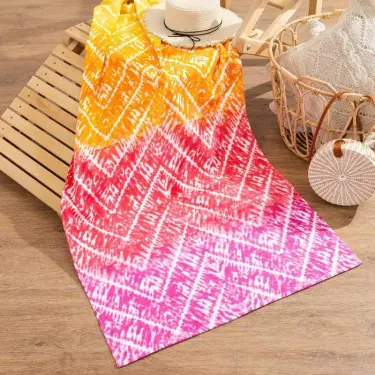 Полотенце "Алоха" 70*140 см, велюр/махра 350гр/м2, 100% хлопок