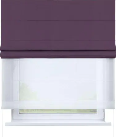 Римская штора «Кортин» день-ночь, ткань блэкаут однотонный, фуксия