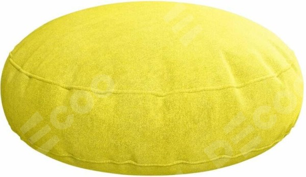 Подушка круглая Cortin вельвет светло-желтый