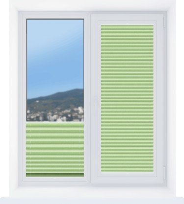 Штора плиссе ткань Виват салатовый