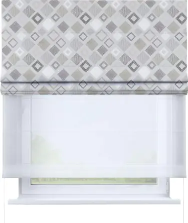 Римская штора «Кортин» день-ночь «Квадро»