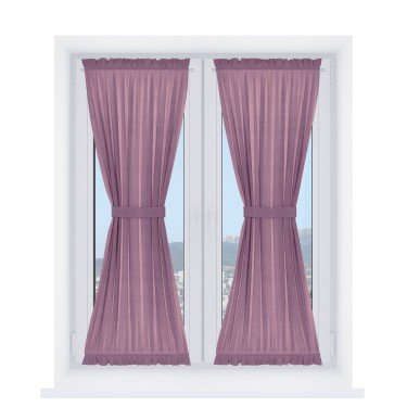 Штора песочные часы «Кортин» вельвет лиловый