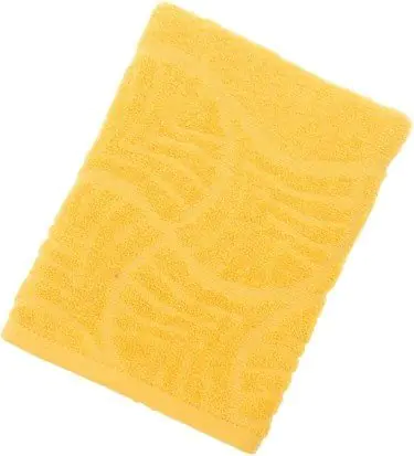 Полотенце махровое "Волна", размер 50х90 см, 300 гр/м2, цвет желтый