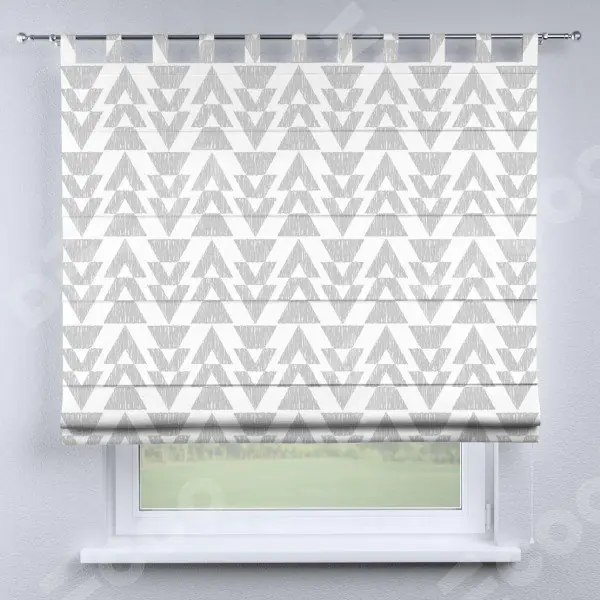 Римская штора на петлях «Серые стрелки»