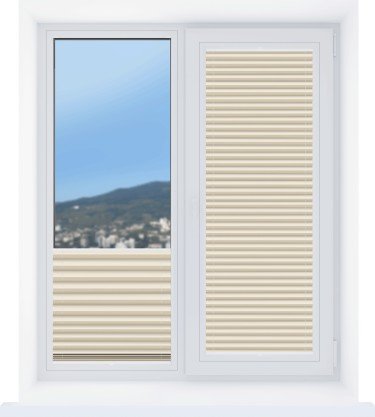 Штора плиссе Луна ВО кремовый