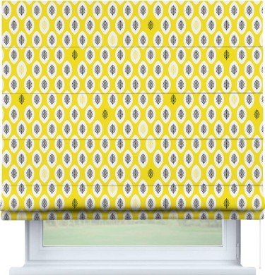 Римская штора «Кортин» для проема «Солнечные листья»