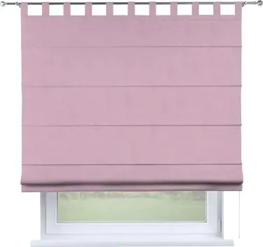 Римская штора на петлях «Кортин», ткань pipa блэкаут розовый