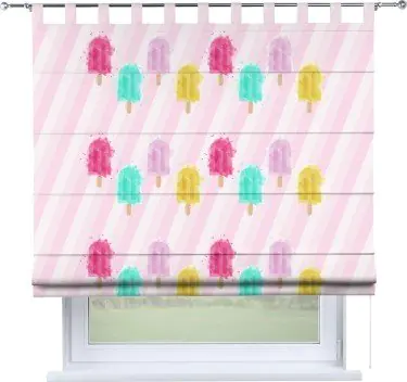Римская штора на петлях «Фруктовое мороженое»