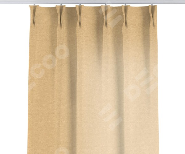 Комплект штор на тесьме «Кустик», софт однотонный бежевый