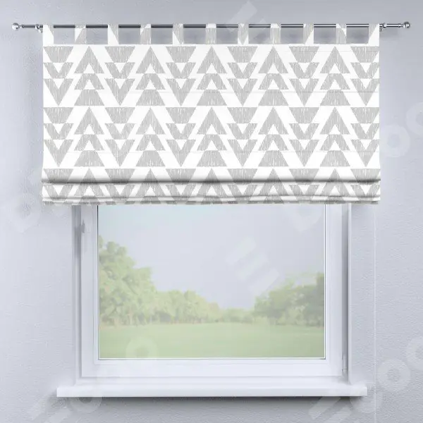 Римская штора на петлях «Серые стрелки»