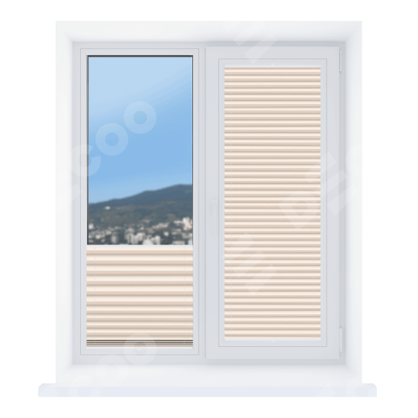 Штора плиссе ткань Жемчуг светло-розовый