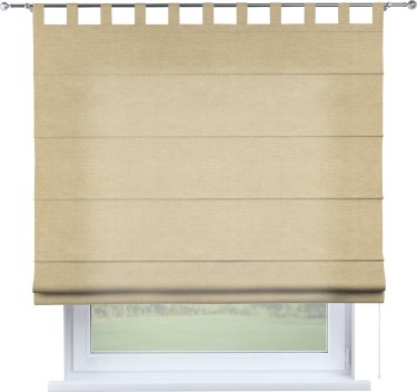Римская штора на петлях «Кортин», ткань вельвет бежевый