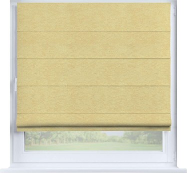 Римская штора «Кортин» на створку, ткань софт однотонный золотой