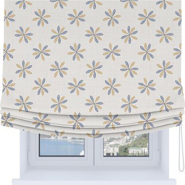 Римская штора Soft с мягкими складками, «Ромашки кантри»